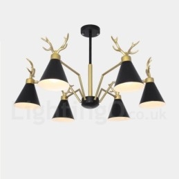 6 Light Nordic Macaron Modern Parohy Lustr