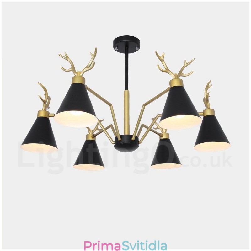 6 Light Nordic Macaron Modern Parohy Lustr