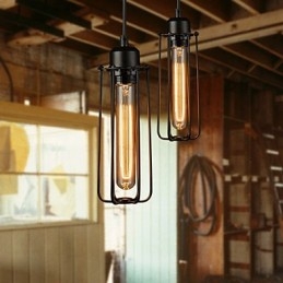Lustr Mini Style Rustic Lodge Retro Metal 3 lehké závěsné světlo
