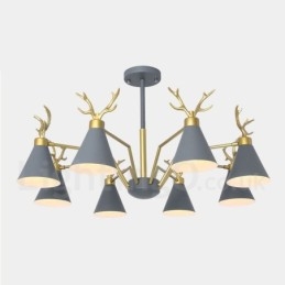8 Light Nordic Macaron Modern Parohy Lustr