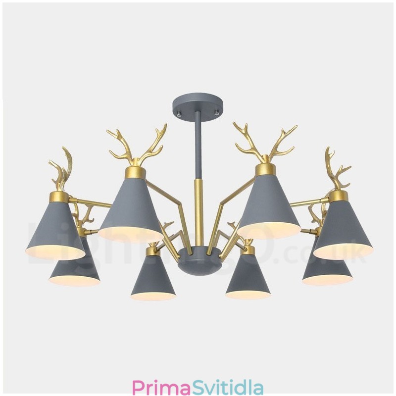 8 Light Nordic Macaron Modern Parohy Lustr