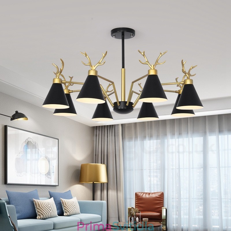 8 Light Nordic Macaron Modern Parohy Lustr
