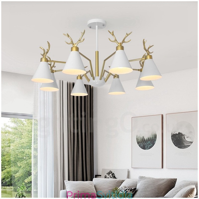 8 Light Nordic Macaron Modern Parohy Lustr