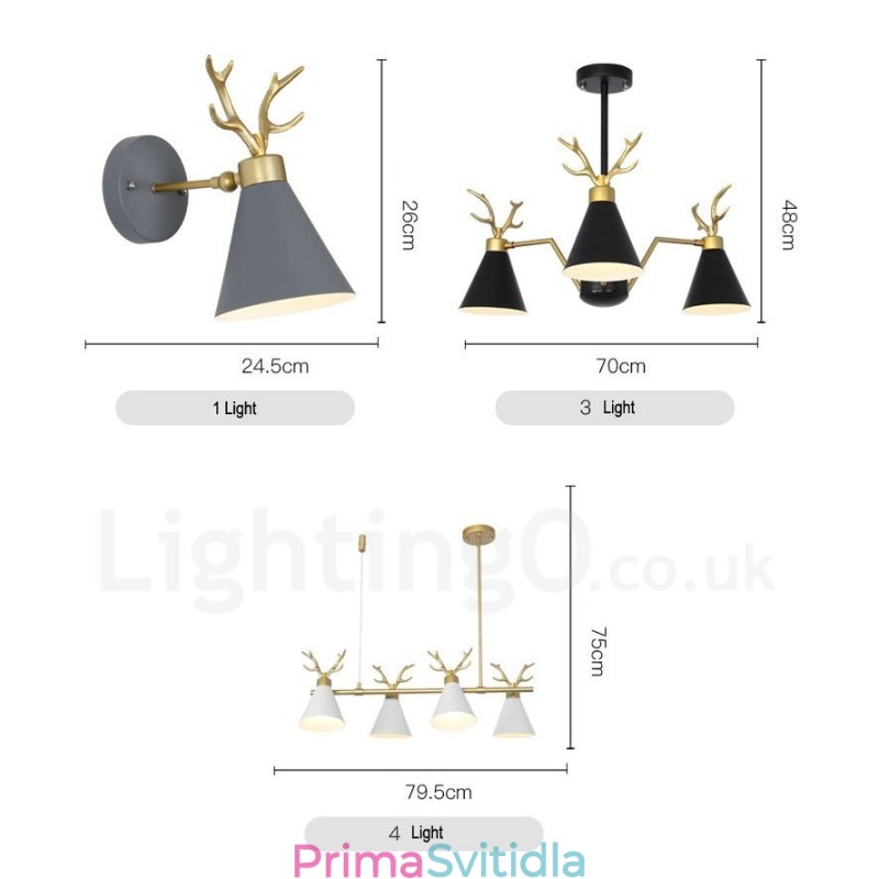 8 Light Nordic Macaron Modern Parohy Lustr
