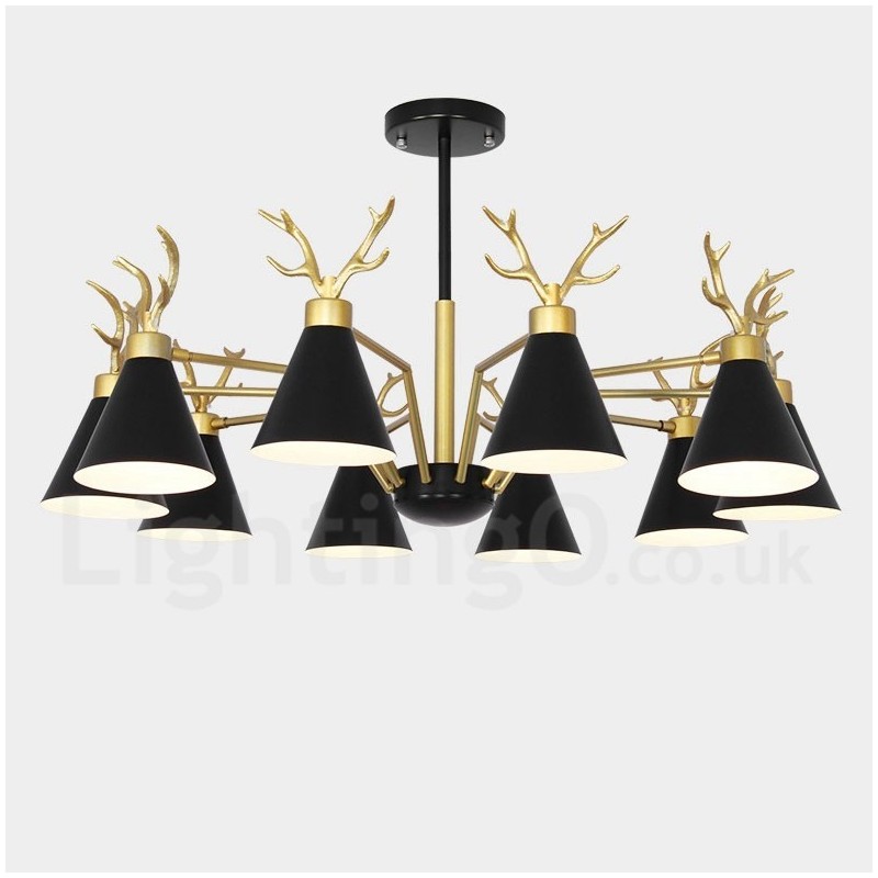 10 Light Nordic Macaron Modern Parohy Lustr