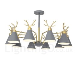 10 Light Nordic Macaron Modern Parohy Lustr