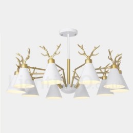 10 Light Nordic Macaron Modern Parohy Lustr