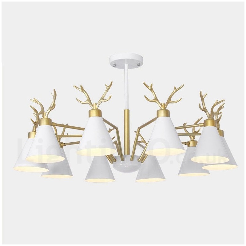 10 Light Nordic Macaron Modern Parohy Lustr