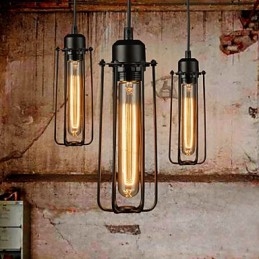 Lustr Mini Style Rustic Lodge Retro Metal 3 lehké závěsné světlo