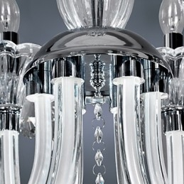 Elegantní křišťálový lustr se 6 světly ve svíčkové žárovce