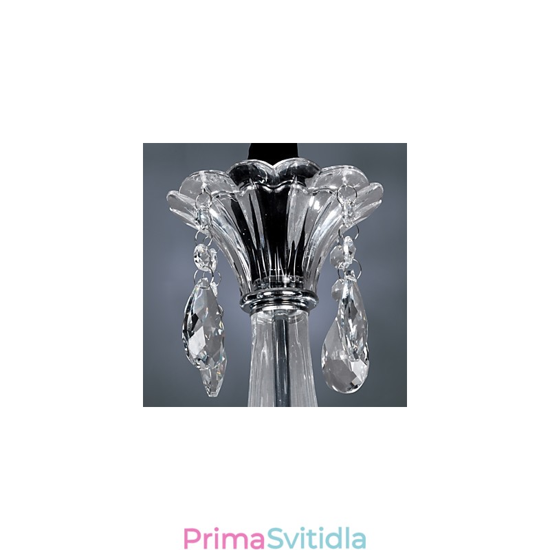Elegantní křišťálový lustr se 6 světly ve svíčkové žárovce