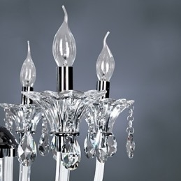 Elegantní křišťálový lustr se 6 světly ve svíčkové žárovce