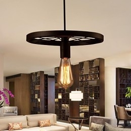 Průmyslové 1 svítidlo Vintage In Iron Shade Pendant Light