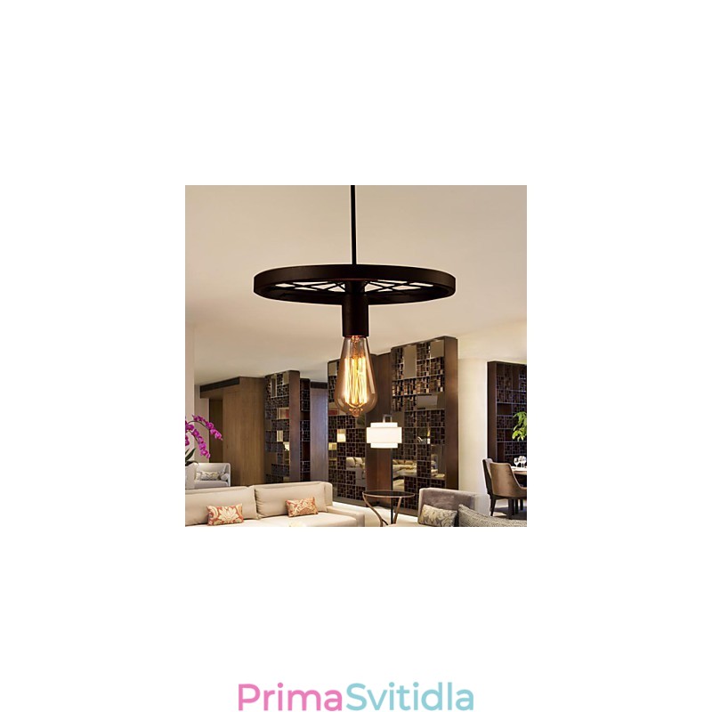 Průmyslové 1 svítidlo Vintage In Iron Shade Pendant Light