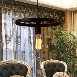 Průmyslové 1 svítidlo Vintage In Iron Shade Pendant Light