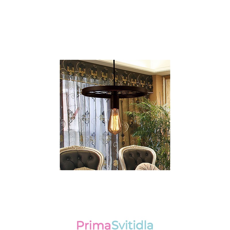 Průmyslové 1 svítidlo Vintage In Iron Shade Pendant Light