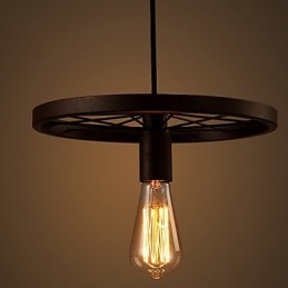 Průmyslové 1 svítidlo Vintage In Iron Shade Pendant Light