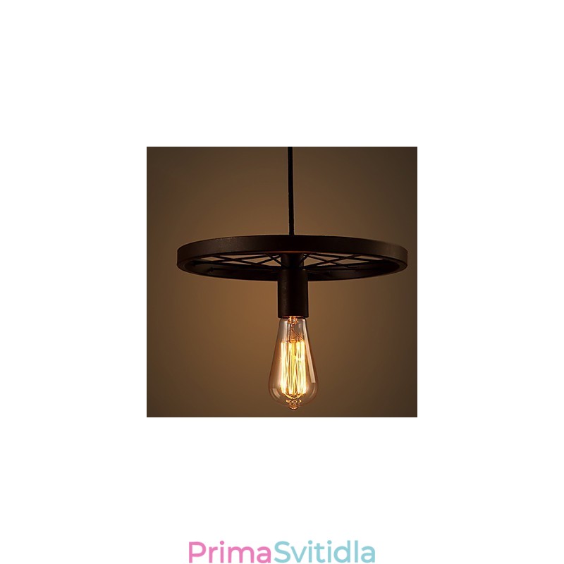 Průmyslové 1 svítidlo Vintage In Iron Shade Pendant Light