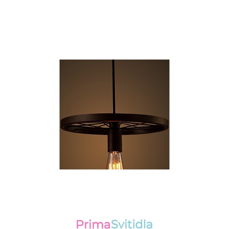 Průmyslové 1 svítidlo Vintage In Iron Shade Pendant Light