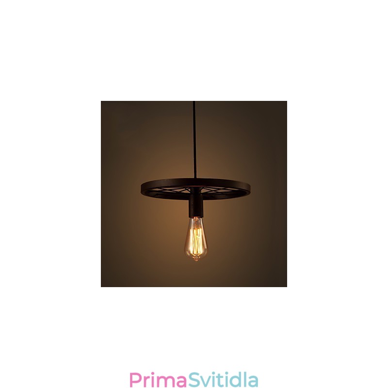 Průmyslové 1 svítidlo Vintage In Iron Shade Pendant Light