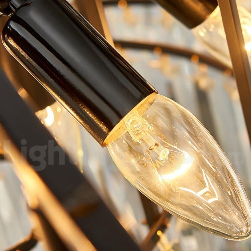 Letošní výstavní síň luxusního postmoderního zlatého kulatého křišťálového závěsného lustru K9