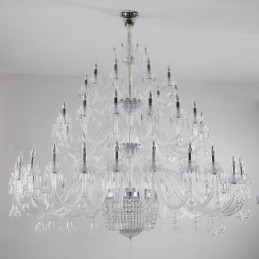 50 Light Clear Elegantní Luxusní křišťálový lustr Výstavní lustr Hal