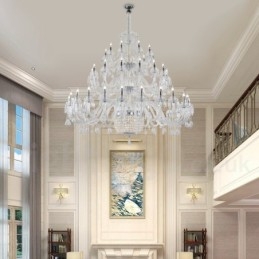 50 Light Clear Elegantní Luxusní křišťálový lustr Výstavní lustr Hal