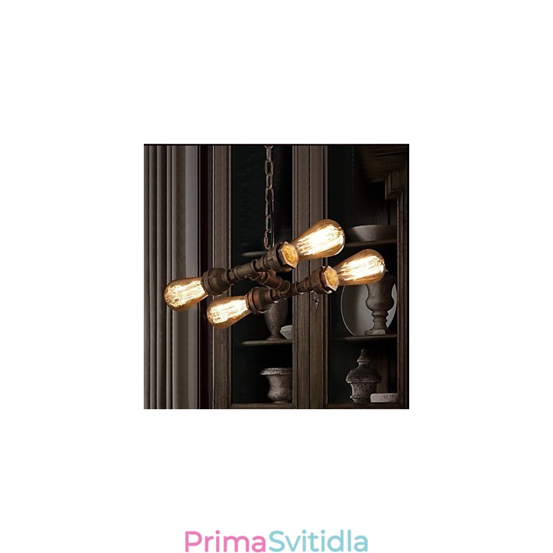 4 Lehká americká průmyslová vodní dýmka Retro styl Wind