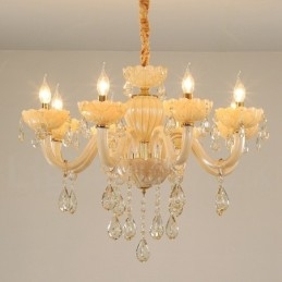 8 Lehký luxusní křišťálový lustr se svíčkou na šampaňské