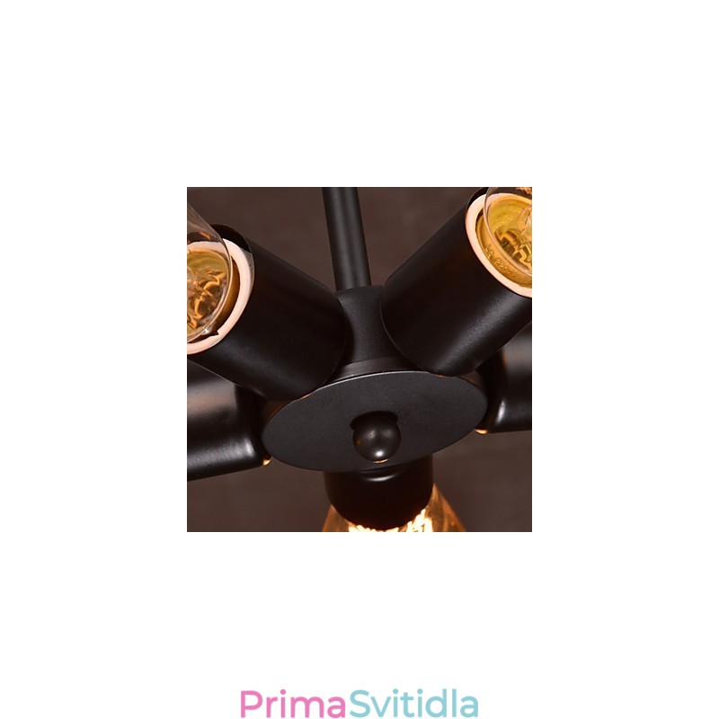 Závěsné svítidlo 3 světla venkovského stylu tepané železo