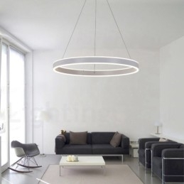 1 prsten Závěsné svítidlo se dvěma proužky Art Deco 60 cm závěsné světlo
