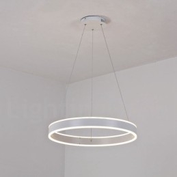 1 prsten Závěsné svítidlo se dvěma proužky Art Deco 60 cm závěsné světlo