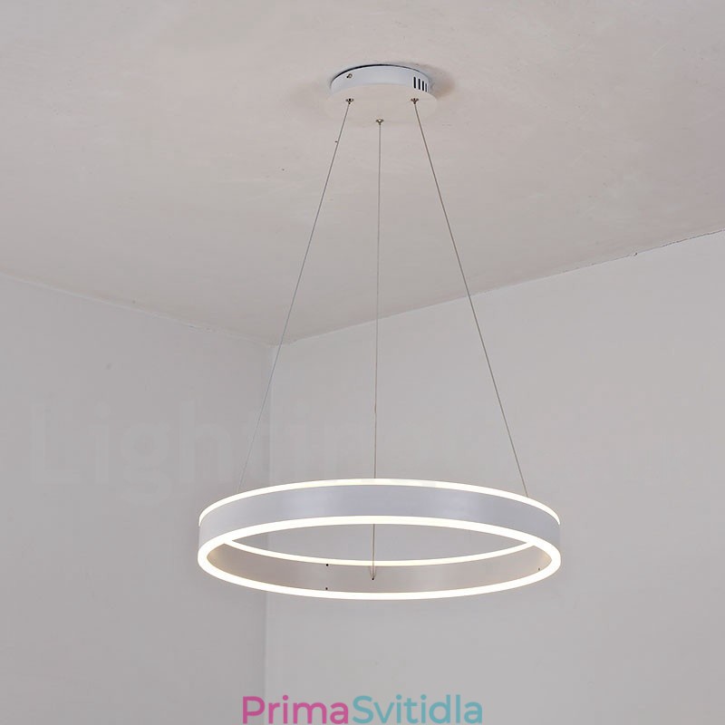 1 prsten Závěsné svítidlo se dvěma proužky Art Deco 60 cm závěsné světlo