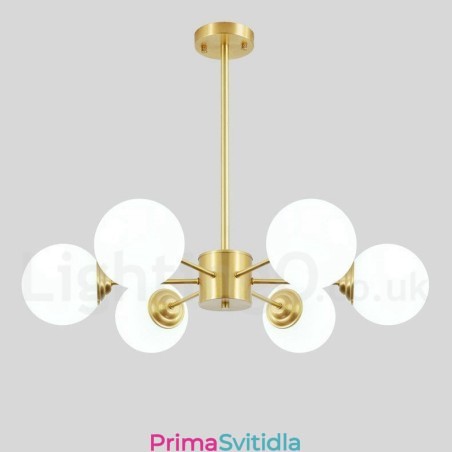 6 Light Pure Mosazný Lustr Fazole Severní Evropa Moderní kovové molekuly Závěsné světlo 6 Light Pure Mosazný Lustr Fazole Severní Evropa Moderní kovové molekuly Závěsné světlo