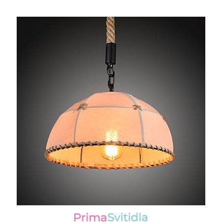 Retro ručně vyráběná krajská lustrová lampa z konopného lana v industriálním venkovském stylu Retro ručně vyráběná krajská lustrová lampa z konopného lana v industriálním venkovském stylu