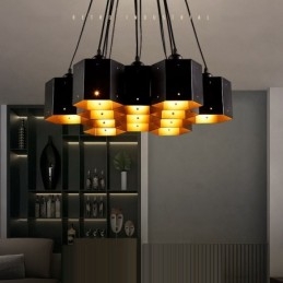 Závěsné lustrové svítidlo Loft v průmyslovém stylu