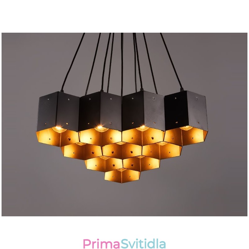 Závěsné lustrové svítidlo Loft v průmyslovém stylu
