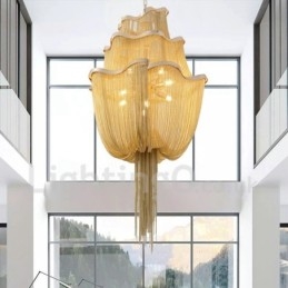 Designový přívěsek střapce Lustr Světle stříbrná zlatá barva