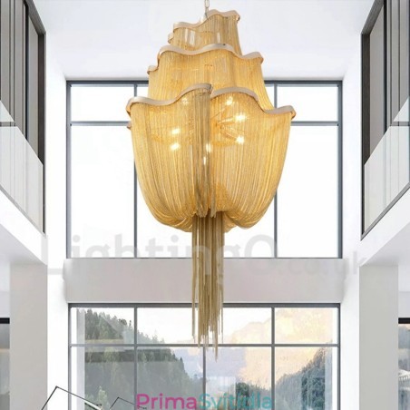 Designový přívěsek střapce Lustr Světle stříbrná zlatá barva Designový přívěsek střapce Lustr Světle stříbrná zlatá barva