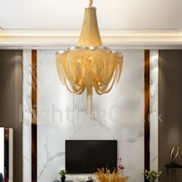 Designový přívěsek střapce Lustr Světle stříbrná zlatá barva