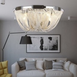 Střapce Lustr Designer Stropní Světle stříbrná zlatá barva