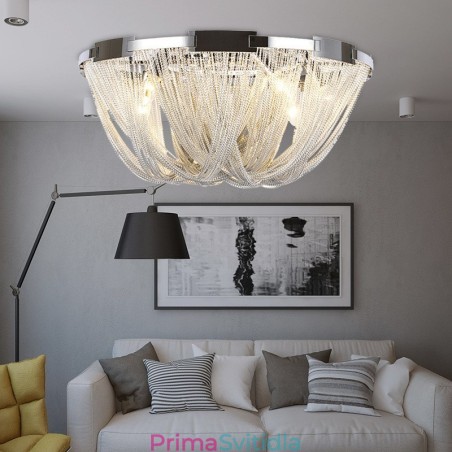 Střapce Lustr Designer Stropní Světle stříbrná zlatá barva Střapce Lustr Designer Stropní Světle stříbrná zlatá barva