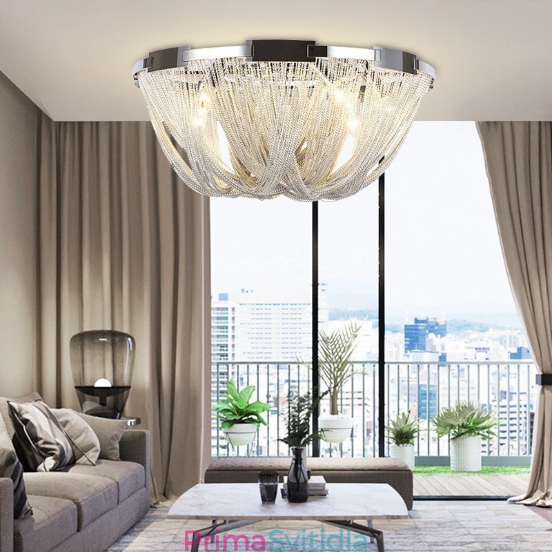 Střapce Lustr Designer Stropní Světle stříbrná zlatá barva