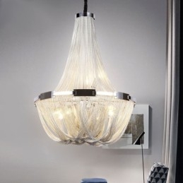 Designový přívěsek střapce Lustr Světle stříbrná zlatá barva