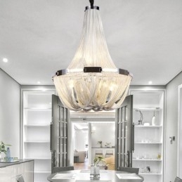 Designový přívěsek střapce Lustr Světle stříbrná zlatá barva