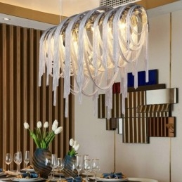 Designový přívěsek střapce Lustr Světle stříbrná zlatá barva