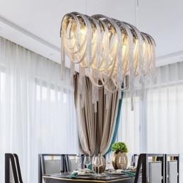 Designový přívěsek střapce Lustr Světle stříbrná zlatá barva