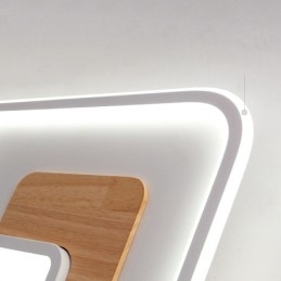 Dřevěná stmívatelná moderní moderní skandinávský styl čtvercová zapuštěná stropní svítidla s dálkovým ovládáním lze také použít jako nástěnné svítidlo