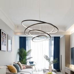 Velký 4 prsteny 5 prstenů černé bílé zlato přívěsek světlo moderní design
