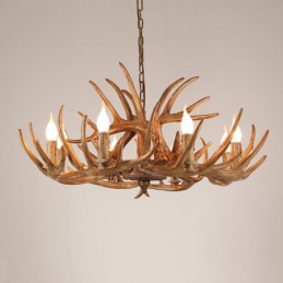 8 Lehký rustikální umělecký Retro Antler starožitný lustr